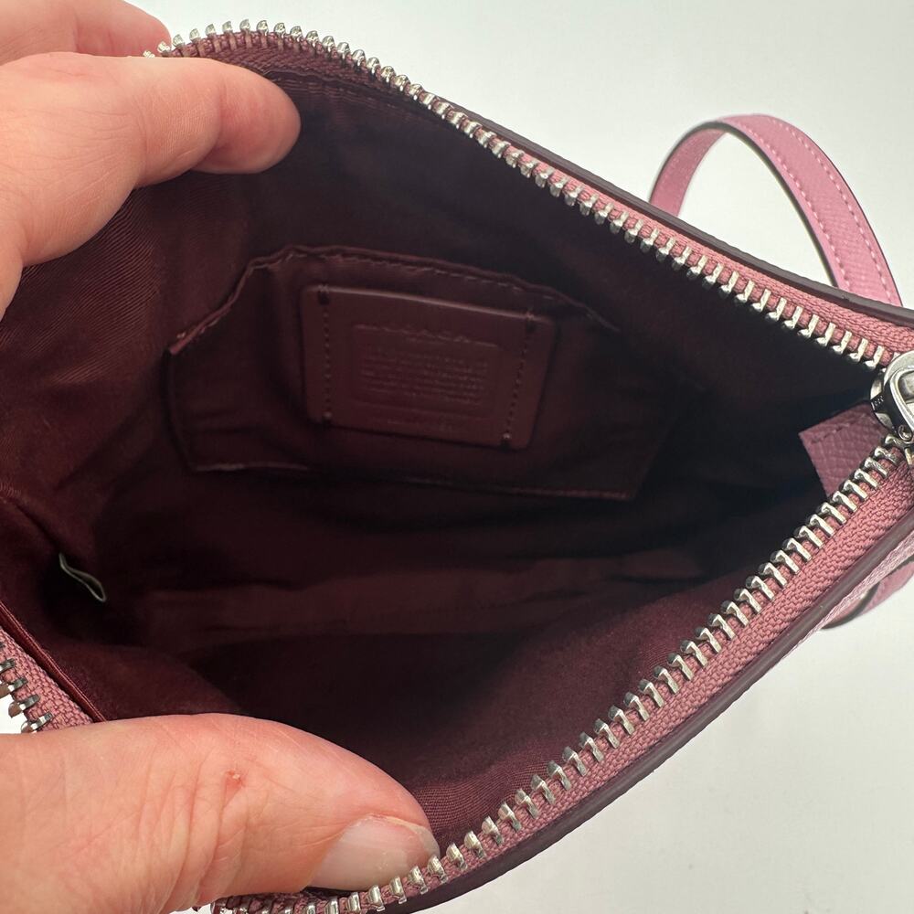 Coach Mini Rowan File Bag Crossbody Purse in Tulip Leather CE871 - Picture 3 of 6